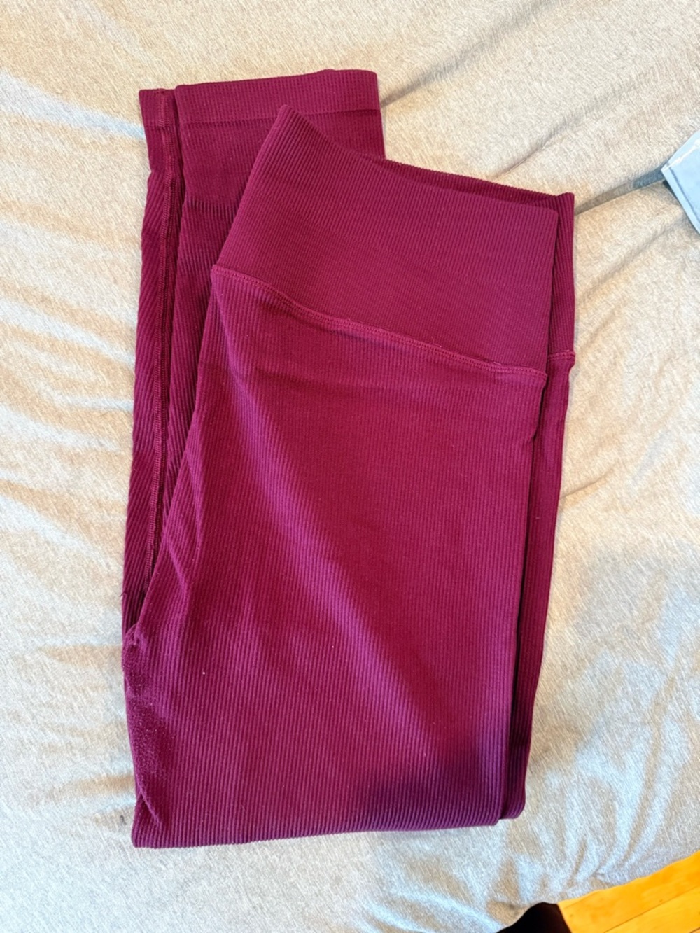Victoria's Secret Ribbed Leggings in Deep Wine